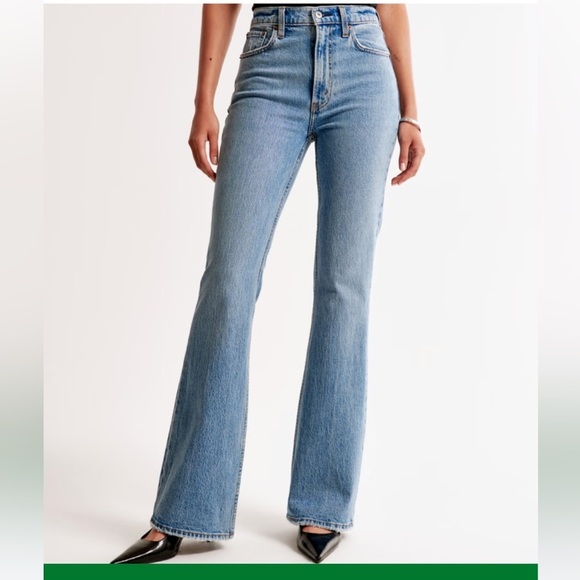 Abercrombie & Fitch Jeans The Flare Ultra High Rise Medium Blue - Picture 2 of 12